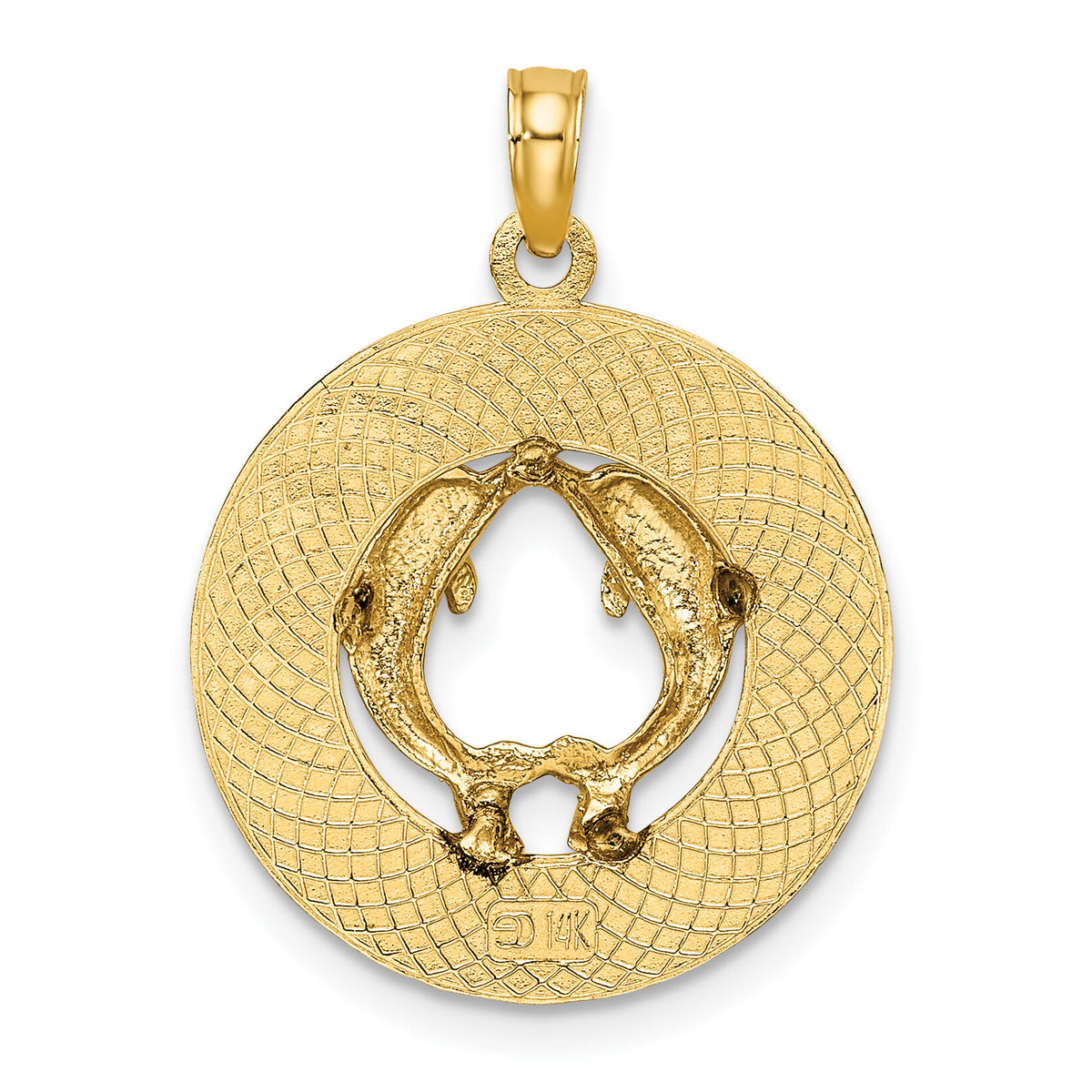 14K KENNEBUNKPORT ME Dolphins Charm-K7552