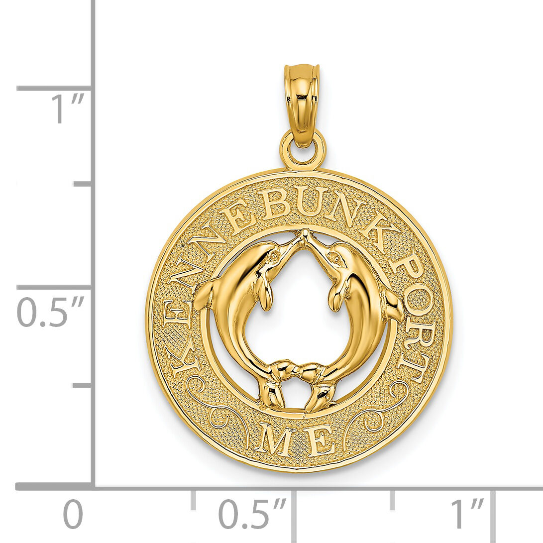 14K KENNEBUNKPORT ME Dolphins Charm-K7552