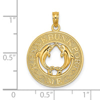 14K KENNEBUNKPORT ME Dolphins Charm-K7552