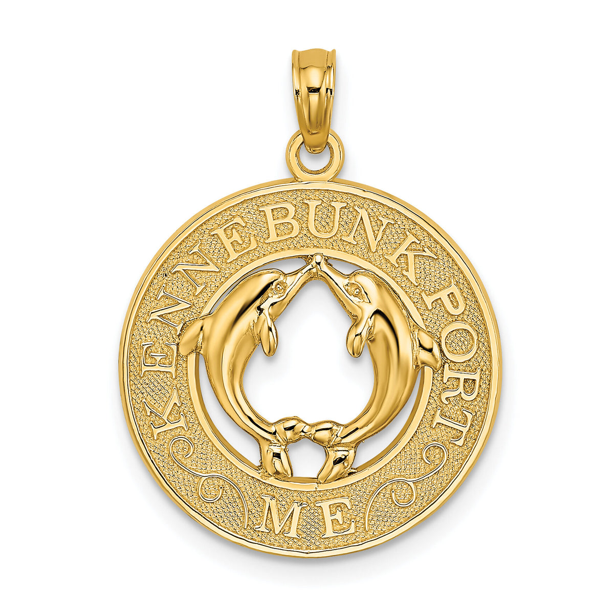 14K KENNEBUNKPORT ME Dolphins Charm-K7552