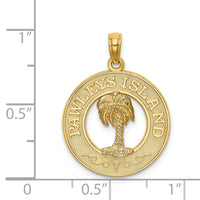 14K PAWLEYS ISLAND Palm Tree Charm-K7553