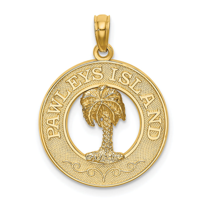 14K PAWLEYS ISLAND Palm Tree Charm-K7553
