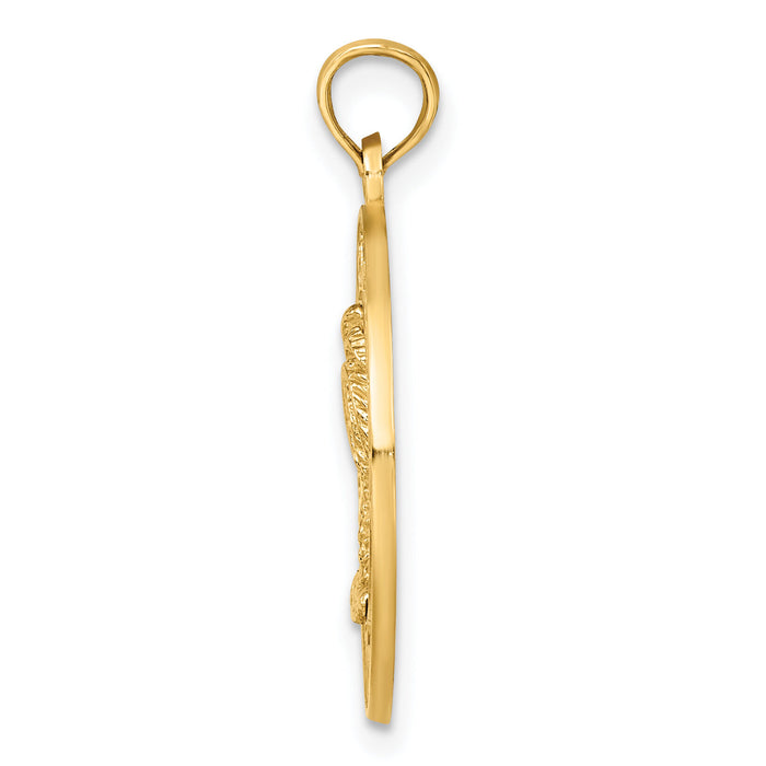 14K CHARLESTON Palm Tree Charm-K7555