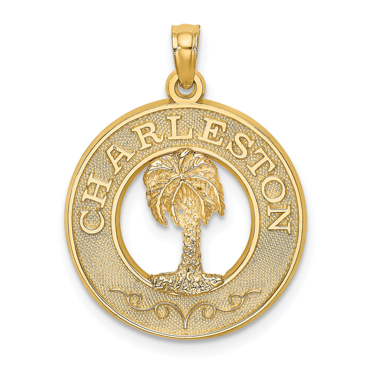 14K CHARLESTON Palm Tree Charm-K7555