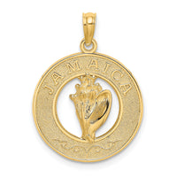 14K JAMAICA Circle w/ Conch Shell Charm-K7560