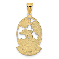 14K JAMAICA W/Dolphin Sunset Scene Charm-K7561