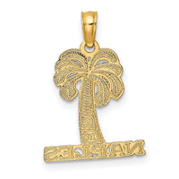 14K NAPLES Palm Tree Charm-K7565