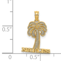 14K NAPLES Palm Tree Charm-K7565