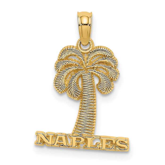 14K NAPLES Palm Tree Charm-K7565