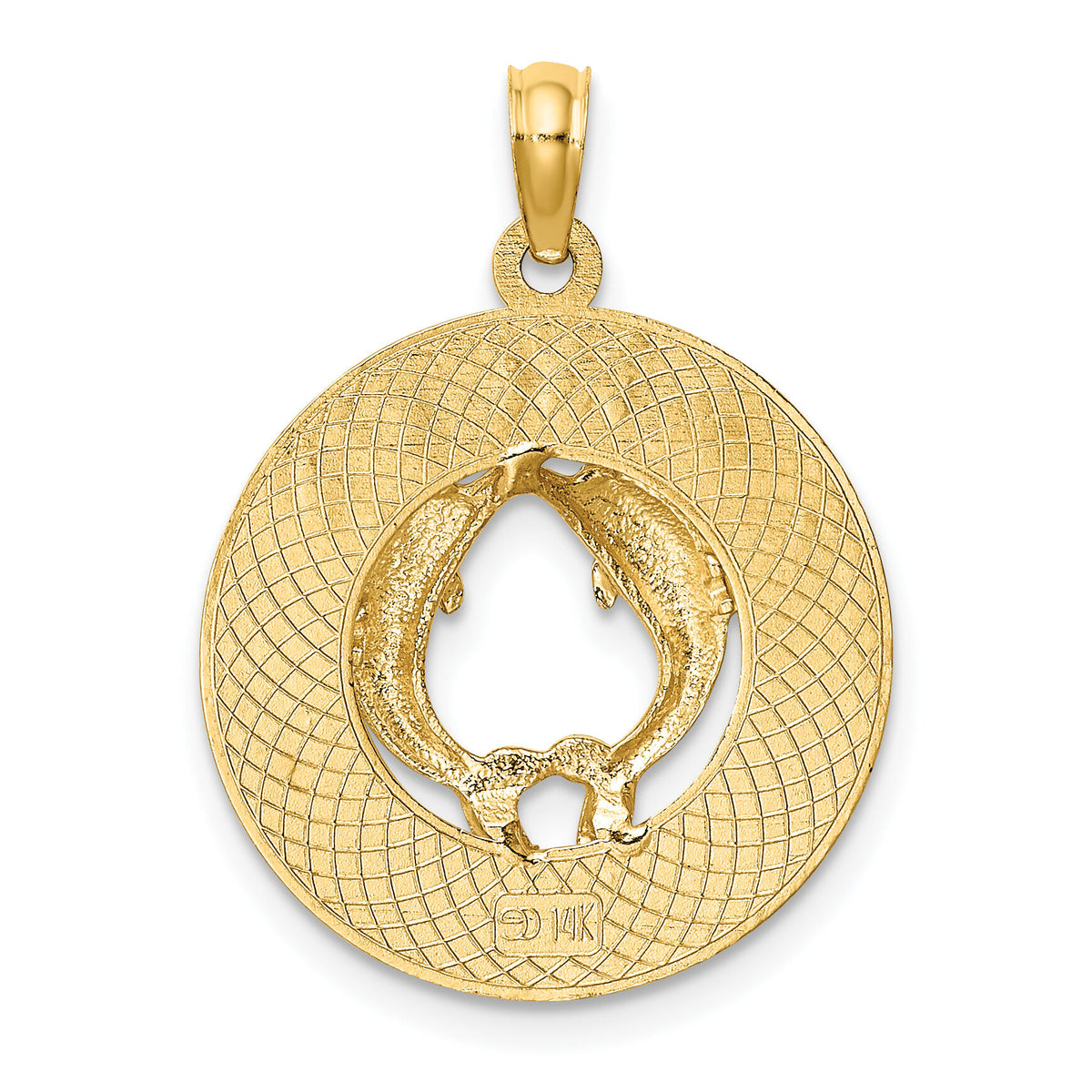 14K CANCUN w/Dolphin Circle Charm-K7569