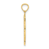 14K BAHAMAS Palm Tree Round Charm-K7587