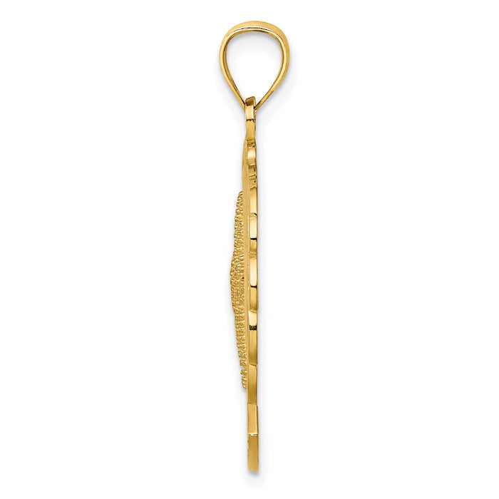 14K FLORIDA Starfish and Dolphin Wave Charm-K7589