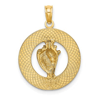 14K BONAIRE Circle w/ Conch Shell Charm-K7593