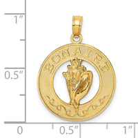 14K BONAIRE Circle w/ Conch Shell Charm-K7593