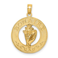 14K BONAIRE Circle w/ Conch Shell Charm-K7593