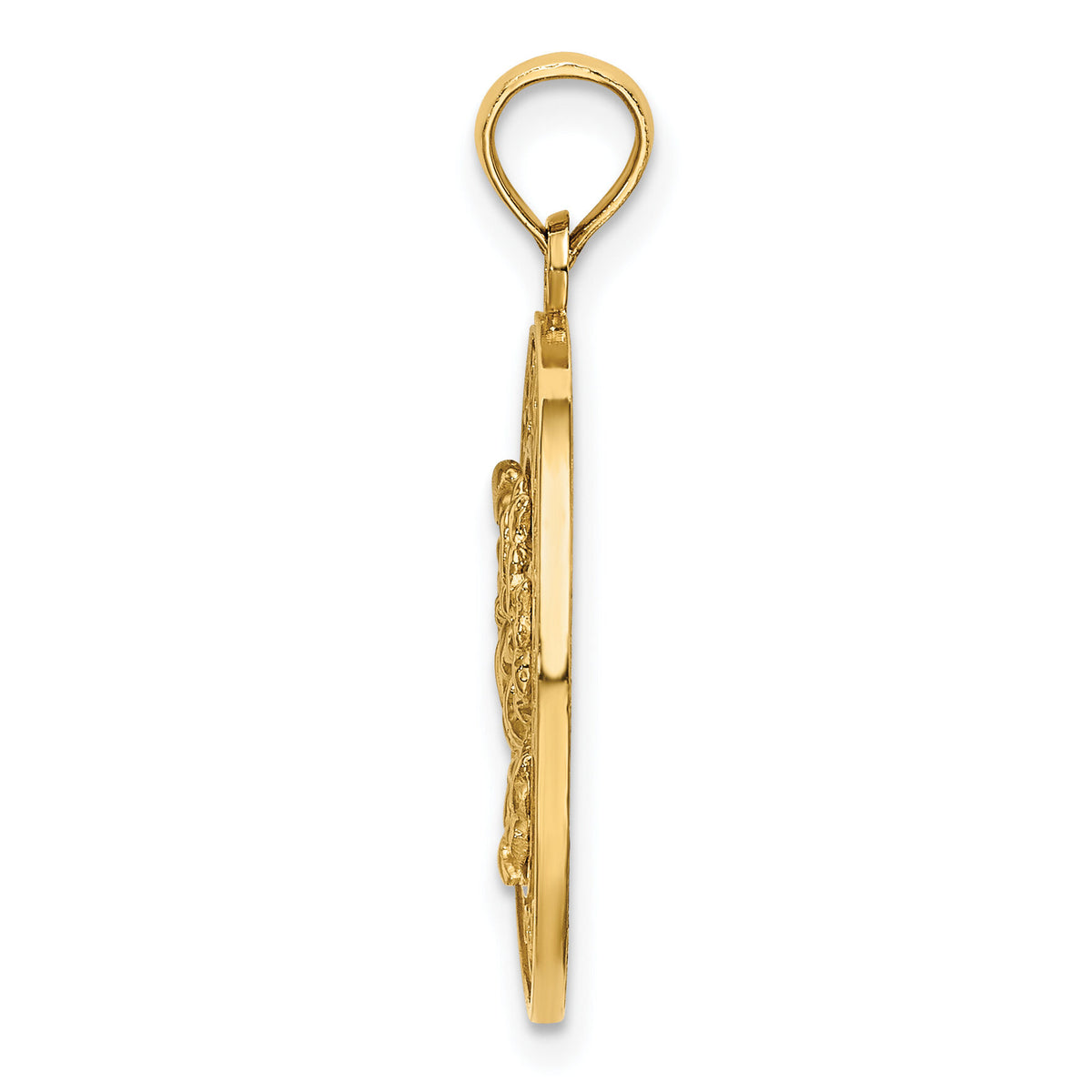 14K TURKS AND CAICOS Circle w/ Crab Charm-K7594