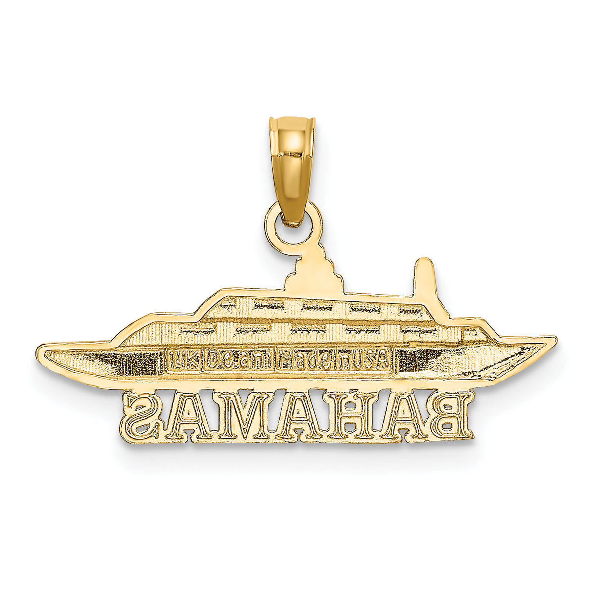 14K BAHAMAS Cruise Ship Charm-K7596