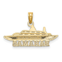 14K BAHAMAS Cruise Ship Charm-K7596