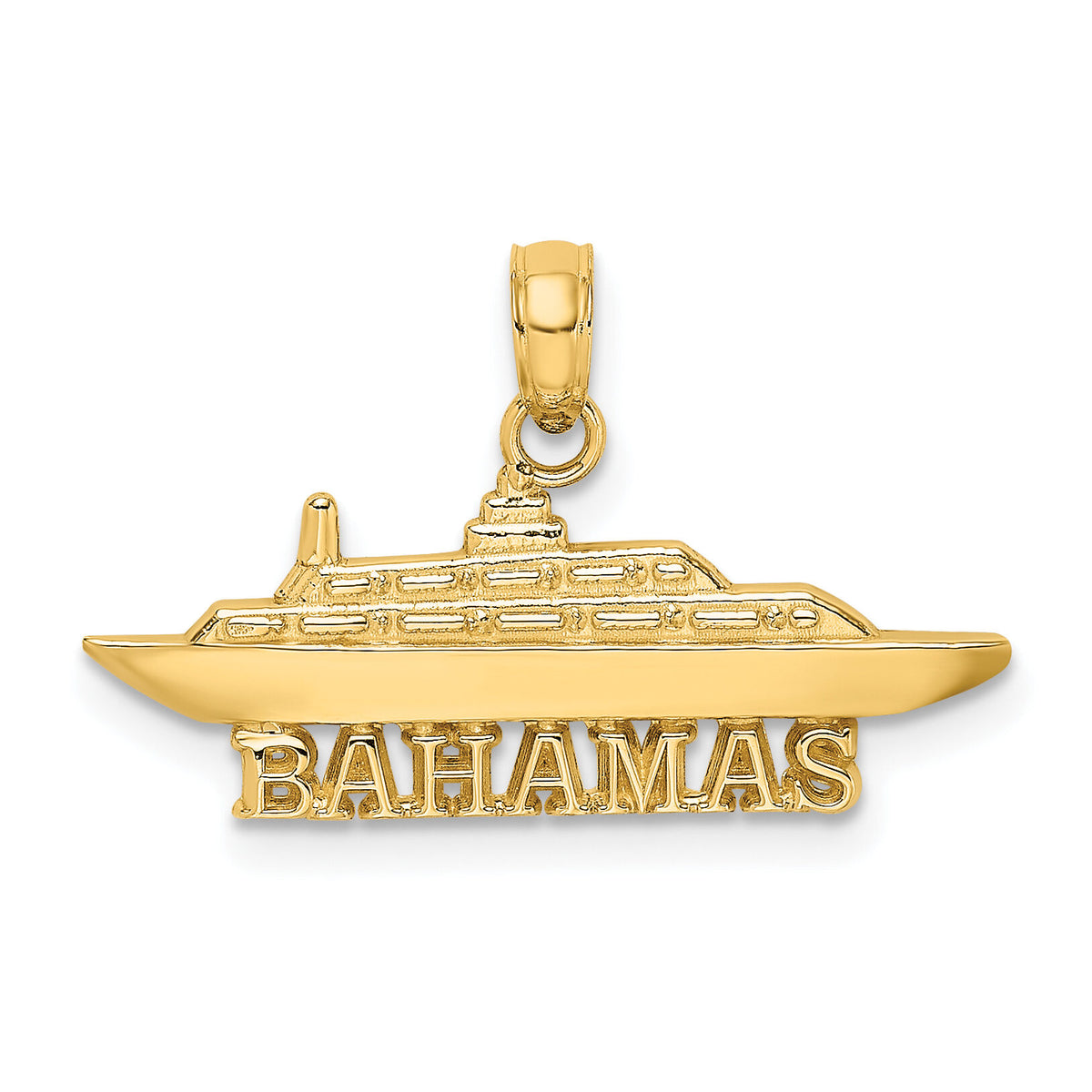 14K BAHAMAS Cruise Ship Charm-K7596