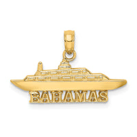 14K BAHAMAS Cruise Ship Charm-K7596