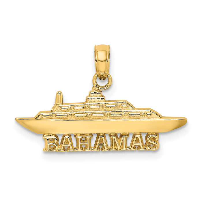 14K BAHAMAS Cruise Ship Charm-K7596
