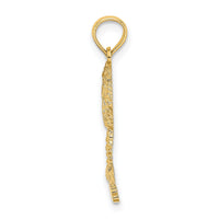 14K BAHAMAS Palm Tree Charm-K7597