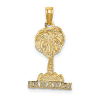14K BAHAMAS Palm Tree Charm-K7597