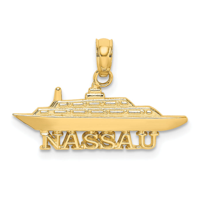14K NASSAU Cruise Ship Charm-K7599