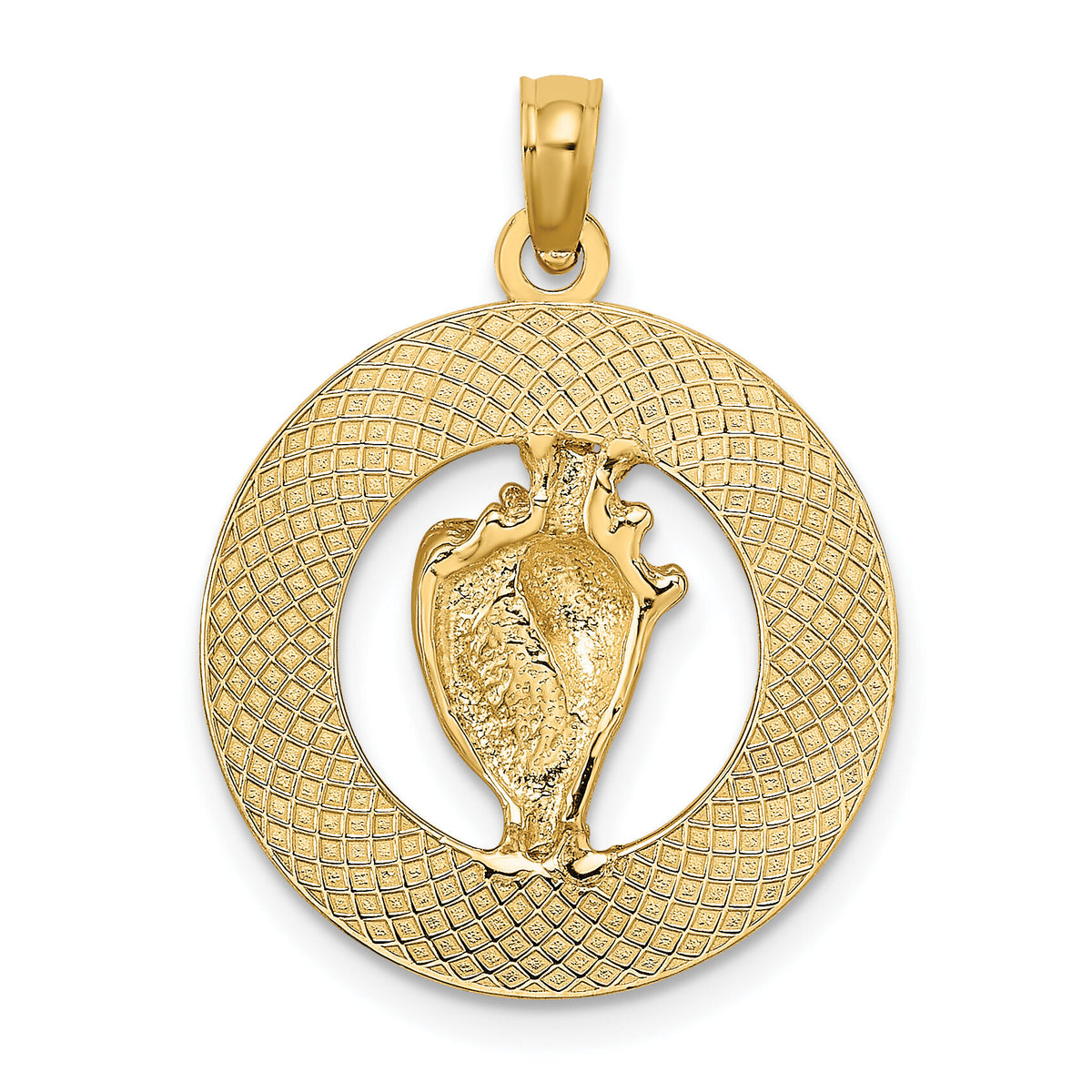 14K BAHAMAS  W/Conch Shell Circle Charm-K7601