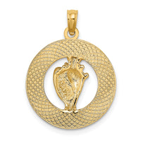 14K BAHAMAS  W/Conch Shell Circle Charm-K7601