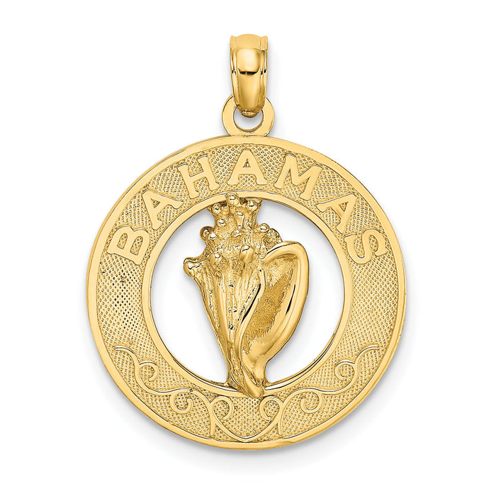 14K BAHAMAS  W/Conch Shell Circle Charm-K7601
