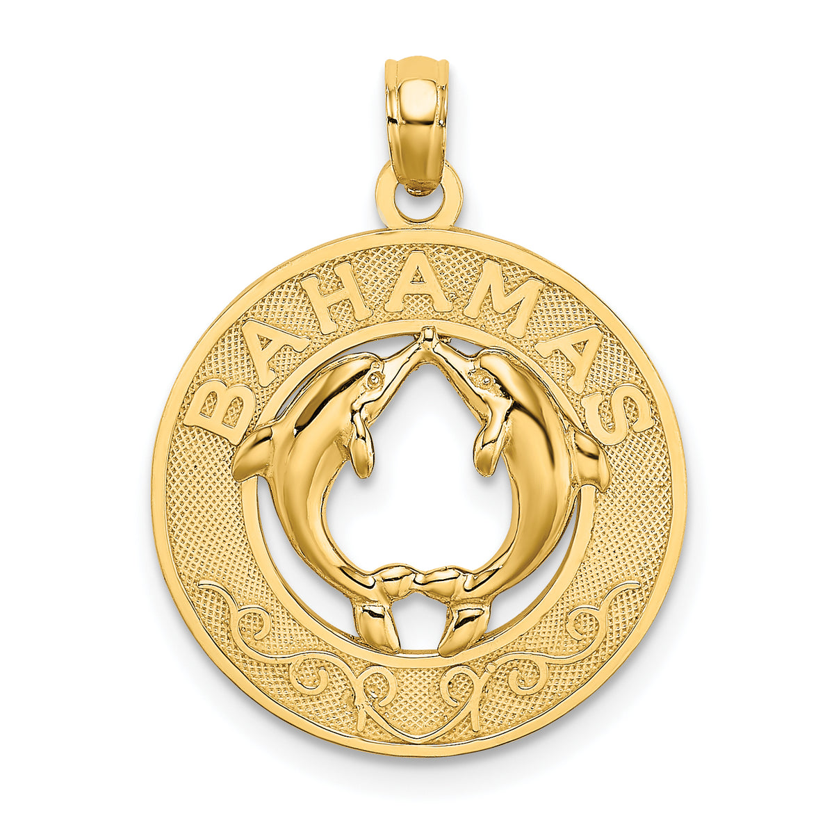 14K BAHAMAS Dolphin Charm-K7602