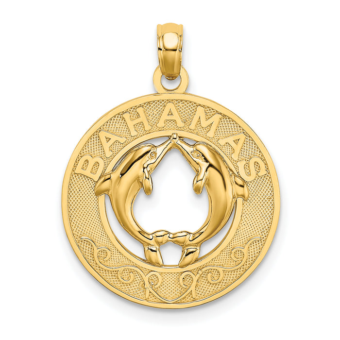14K BAHAMAS Dolphin Charm-K7602