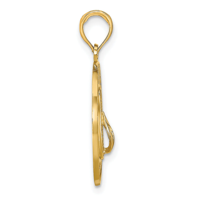 14k KEY WEST Flip Flop Pendant-K7608