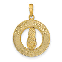 14k KEY WEST Flip Flop Pendant-K7608