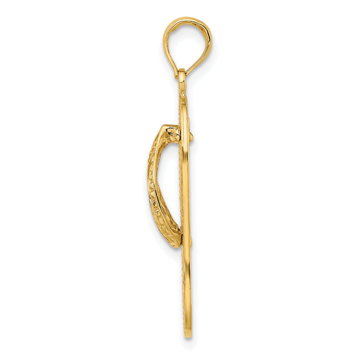 14K Multi Starfish Flip-Flop Charm-K7612