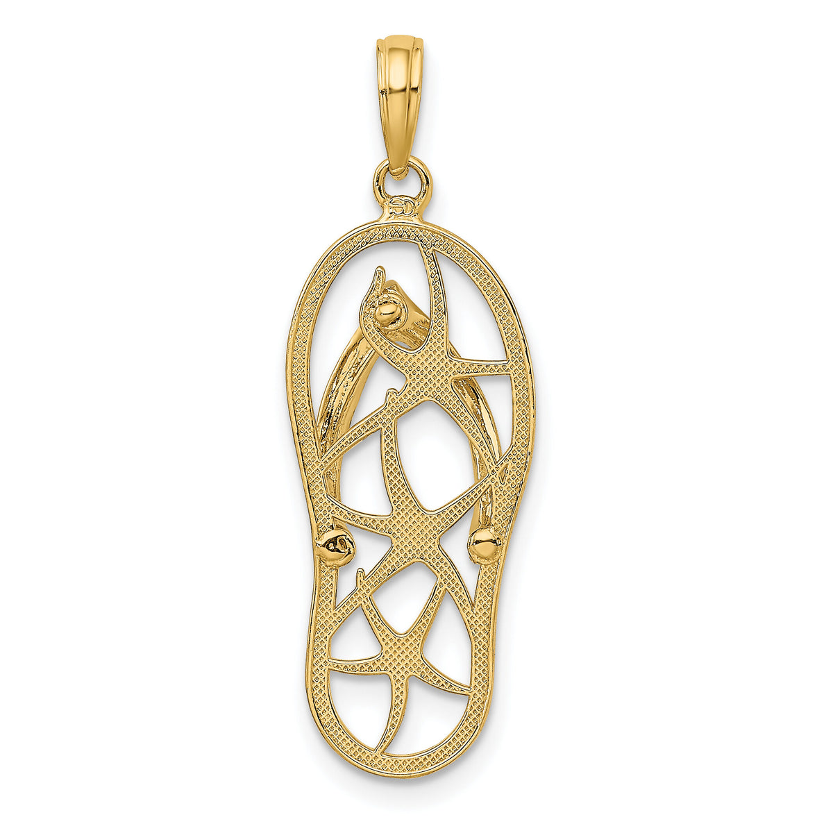 14K Multi Starfish Flip-Flop Charm-K7612