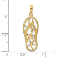 14K Multi Starfish Flip-Flop Charm-K7612