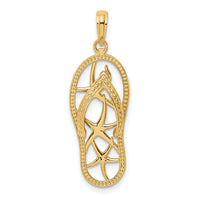 14K Multi Starfish Flip-Flop Charm-K7612
