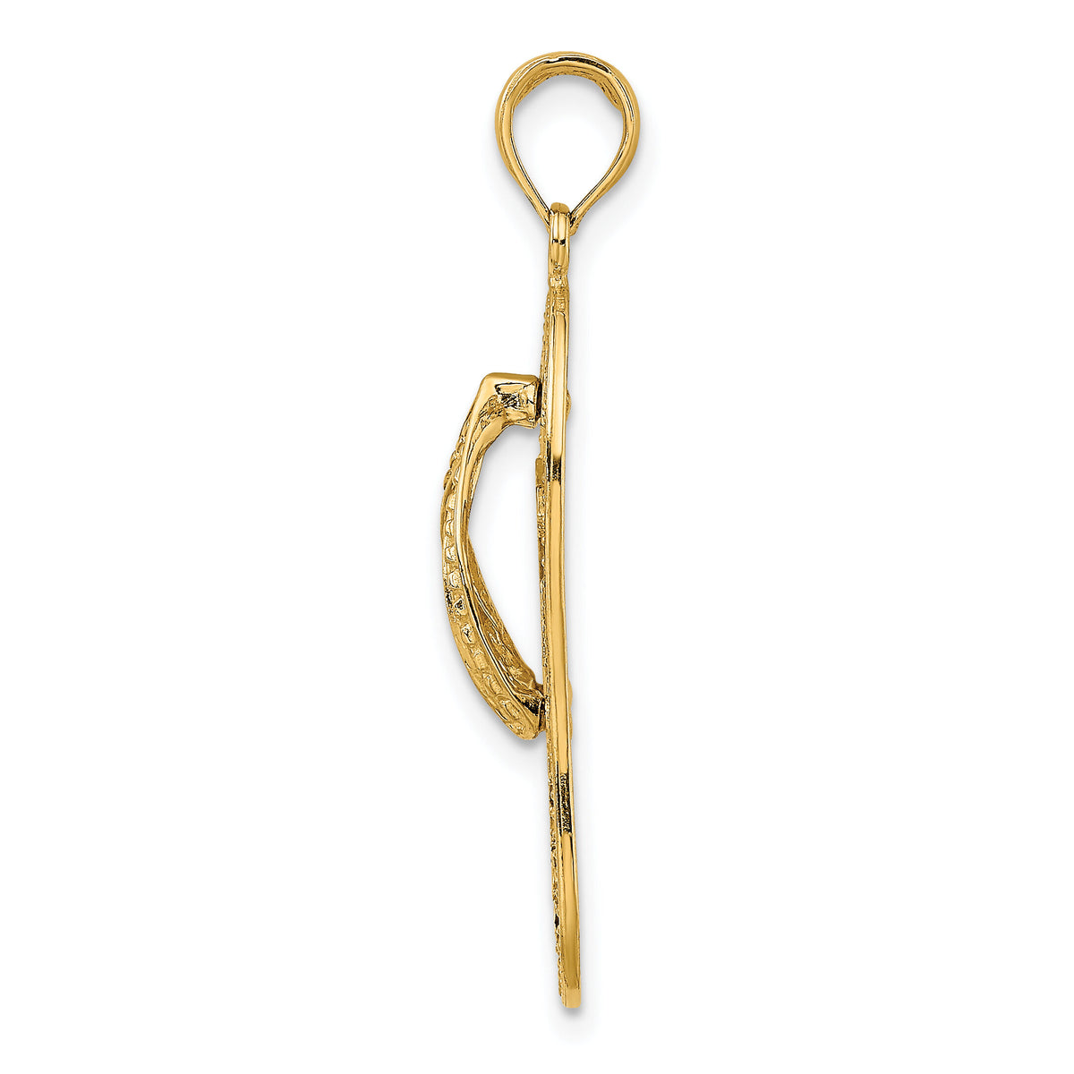 14K Palm Tree Flip and Flop Charm-K7613