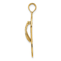 14K Palm Tree Flip and Flop Charm-K7613