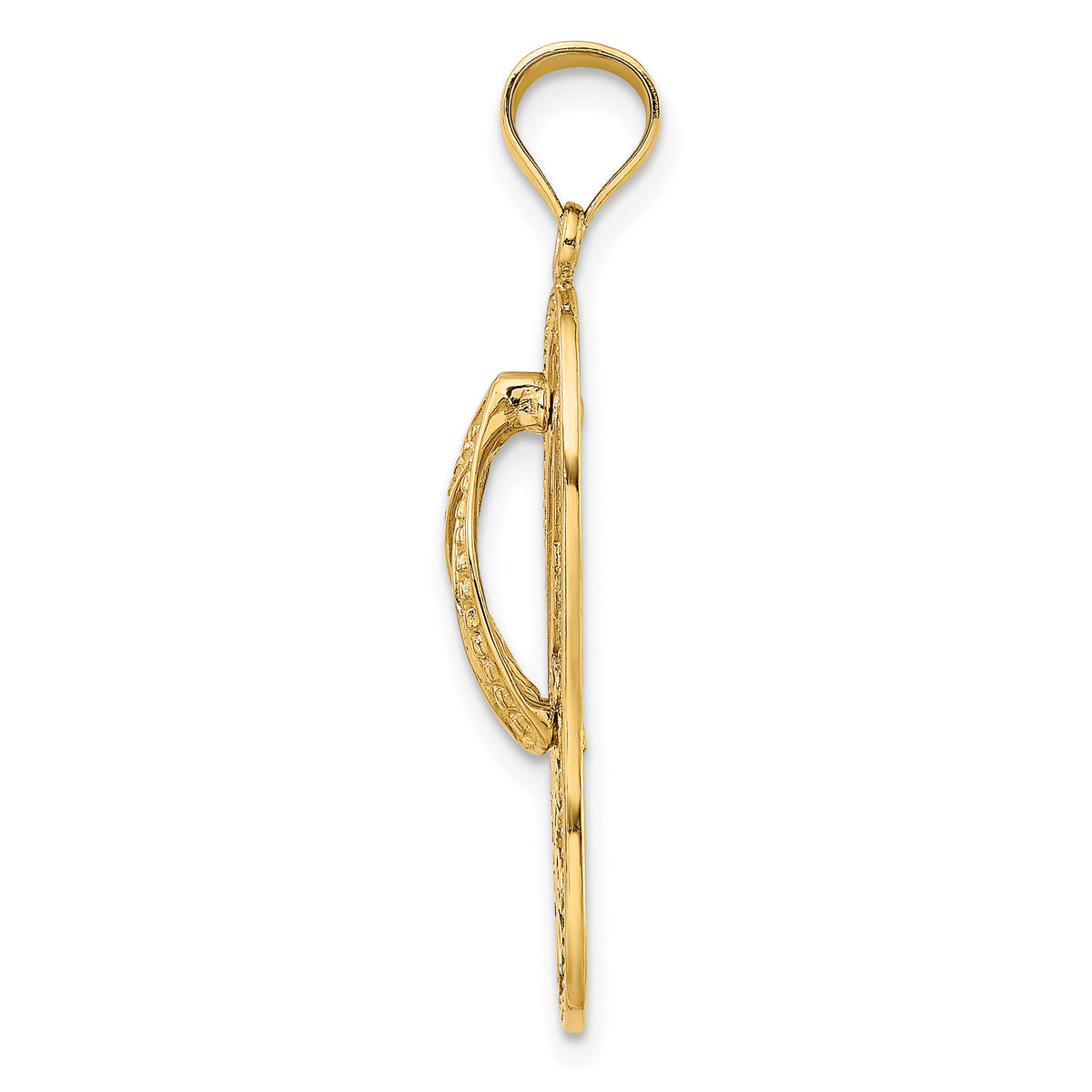 14K Polished Dolphin Flip-Flop Charm-K7614