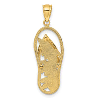 14K Polished Dolphin Flip-Flop Charm-K7614