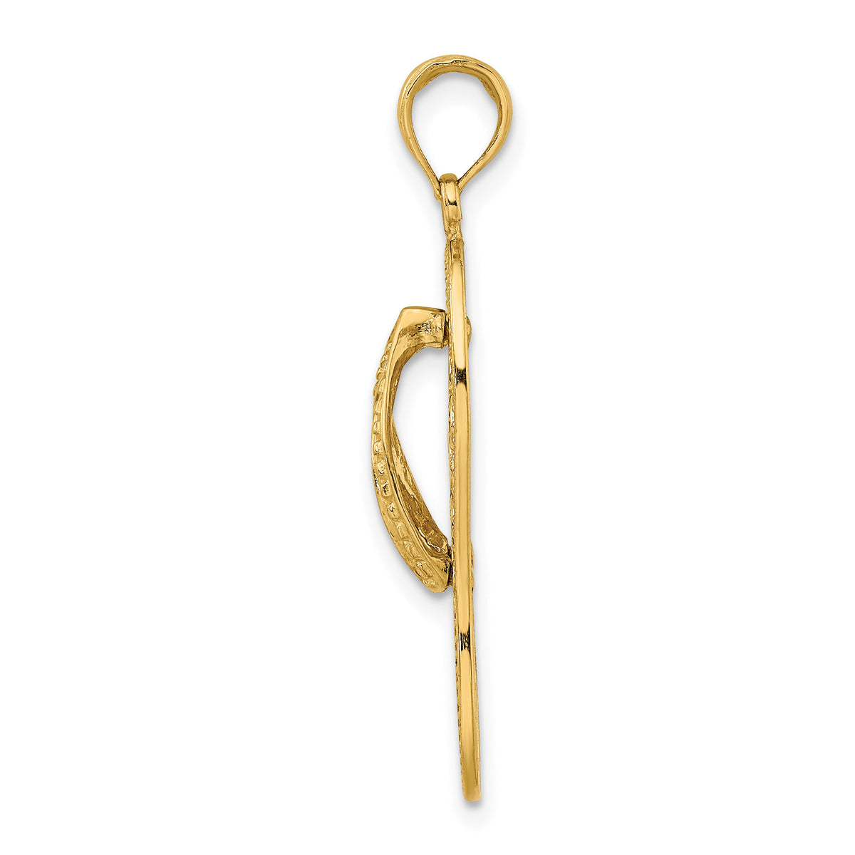 14K Polished Multi Flower Flip-Flop Charm-K7615