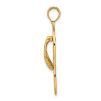 14K Polished Multi Flower Flip-Flop Charm-K7615