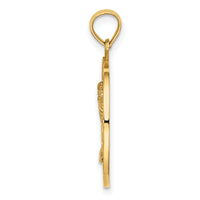 14K TURKS AND CAICOS w/ Palm Tree Circle Charm-K7618