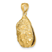 14K 3-D Textured Oyster Shell Charm-K7620