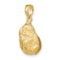14K 3-D Textured Oyster Shell Charm-K7626