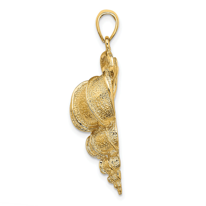 14K 2-D Precious Wentletrap Shell Charm-K7632