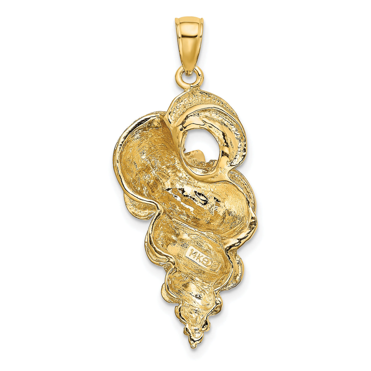 14K 2-D Precious Wentletrap Shell Charm-K7632